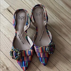 Impo Women's Colorful Striped Heels